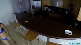 vacation hottie olivia olove gets dirty doggystyle fucked bent over after striptease