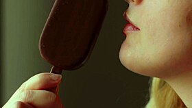 biting my lips as ice cream vibrator chills my hot wet pussy honeyplaybox