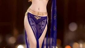 In mesmerizing ai art a graceful indian belly dancer sways her hips captivating viewers with intricate beautiful moves and rhythmic elegance