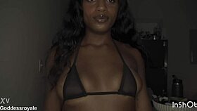 ebony goddess grinds wet pussy on masseuse's face