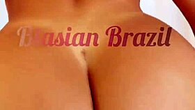 hot asian bombshell grinds tight ass on massive black cock to brazilian funk beats