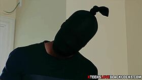 two huge black cocks stretch and ruin this tight teen's pussy and ass rough