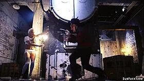 Ebony Slut Endures Brutal Anal Gangbang Domination