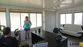 💋 cutie nails office casting fuck to score that loan4k cash!