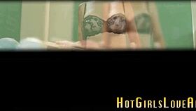 lesbian milf toys tight teen pussy first time 😈🔥🍆