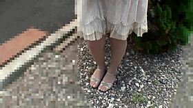 Chiyo Yamabe flaunts her creampie-soaked hairy pussy up close