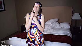 Hippy milf anna cummings swallows massive interracial cum load