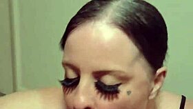 her head game shines in sloppy deepthroat on massive black cock