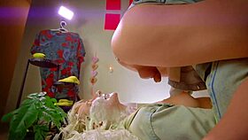 Blonde goes extreme with banana, grapes, cream in dirty ass-to-mouth play