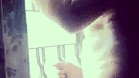 Turkish exhibitionist flashes solo in public country action