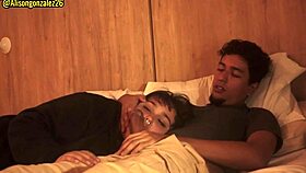 Chubby Argentinian slut chokes on face fuck before massive facial blast