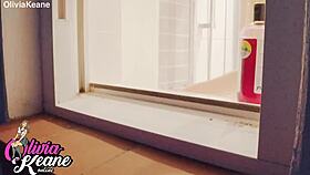 heart pounding as curvy british neighbor showers big natural tits exposed