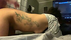 pov creampie floods her wet pussy