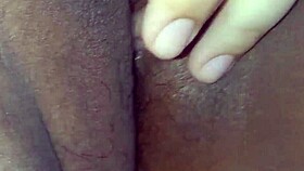 Chubby latina teases her wet big pussy homemade horny style 💦