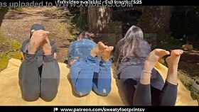 Hey check out these sweaty feet as we peel off shoes and socks on the Medellin cableway