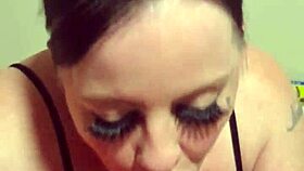 her head game shines in sloppy deepthroat on massive black cock