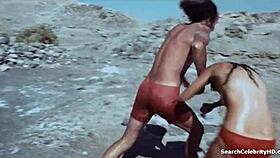 Lily Avidan and Tzila Karney deliver big tits blowjobs in retro Israel hippie scene