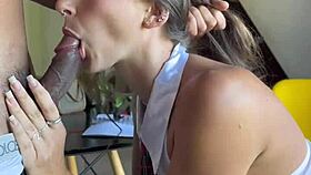 college friend calls to study but ends up sucking and doggy pounded 💦🍑
