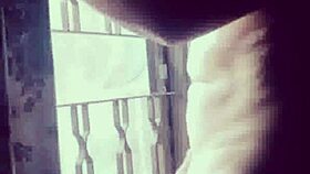 Turkish exhibitionist flashes solo in public country action