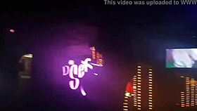 hot latina teen shakes booty on desk table dance vibes