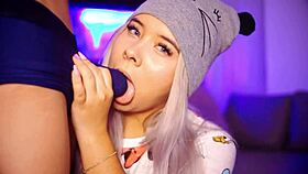 Submissive latina bbw craves cum taste before sleep on webcam