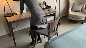 Hot milf climbs into bed with young guy and offers her tight ass for anal