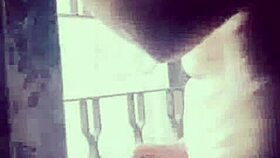 Turkish exhibitionist flashes solo in public country action