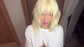 hot blonde reveals tight pussy fuck under the grass