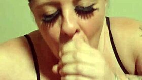 her head game shines in sloppy deepthroat on massive black cock