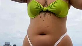 um, that cheese seller couldnt stop staring at my beach pussy flash