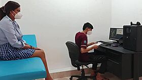 Think this doc's cock can stretch horny teen pussy in hospital?