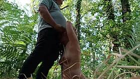 chained female slave pisses cums on highway exposed