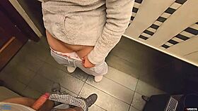 Another stranger fills my panties deep in the restaurant toilet