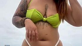 um, that cheese seller couldnt stop staring at my beach pussy flash