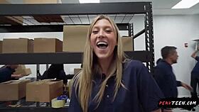 Hot Coworker Bent Over Warehouse Fuck Gone Wrong