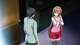 hentai girlfriend sneaks anal thrill with stranger behind boyfriend