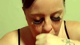her head game shines in sloppy deepthroat on massive black cock