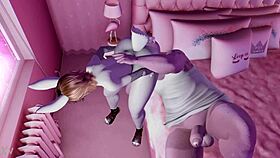 Bunny's deep breeding urge overwhelms in furry frenzy