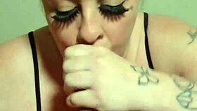 her head game shines in sloppy deepthroat on massive black cock
