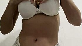 Hot Wife's Big Tits Bounce as She Pounds Pussy with Massive Dildo