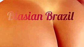 hot asian bombshell grinds tight ass on massive black cock to brazilian funk beats