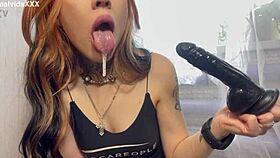 sloppy toy deepthroat with dripping saliva everywhere