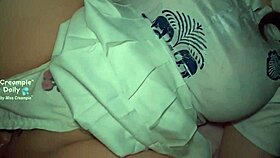 pretty plump asian slut rides cock cowgirl then takes creampie deep