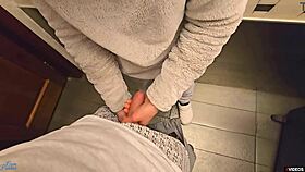 Another stranger fills my panties deep in the restaurant toilet