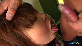 Oh cute asian nurse cosplay in pink pantyhose roughly treats patients hairy pussy!