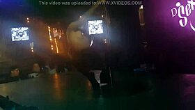 hot latina teen shakes booty on desk table dance vibes