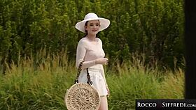 Rocco's Perky Titted Babe Gets Monster Cock Railed by Handymen!