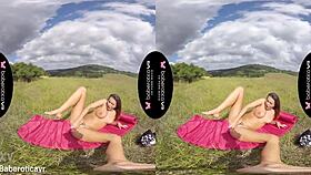 i watch vanessa decker finger trimmed pussy outdoors solo in erotic vr