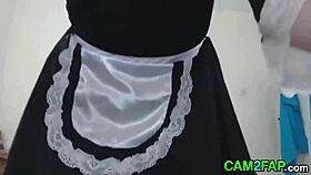 Brunette teen shares flirty anal webcam show with viewers