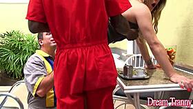 tgirl amanda ferraz double anal fucked bareback by black white cocks 😈🍆💦